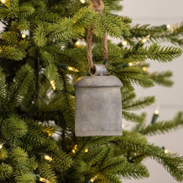 5.25" GALVANIZED MADDIE BELL ORNAMENT - Image 2