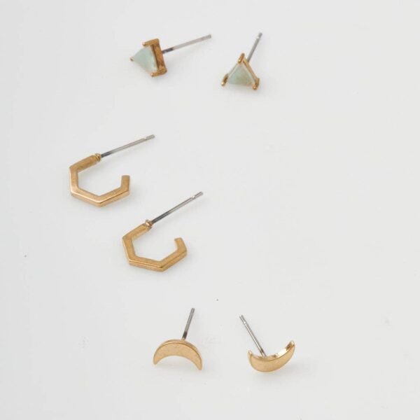 Ella Stud Trio - Gold - Image 2