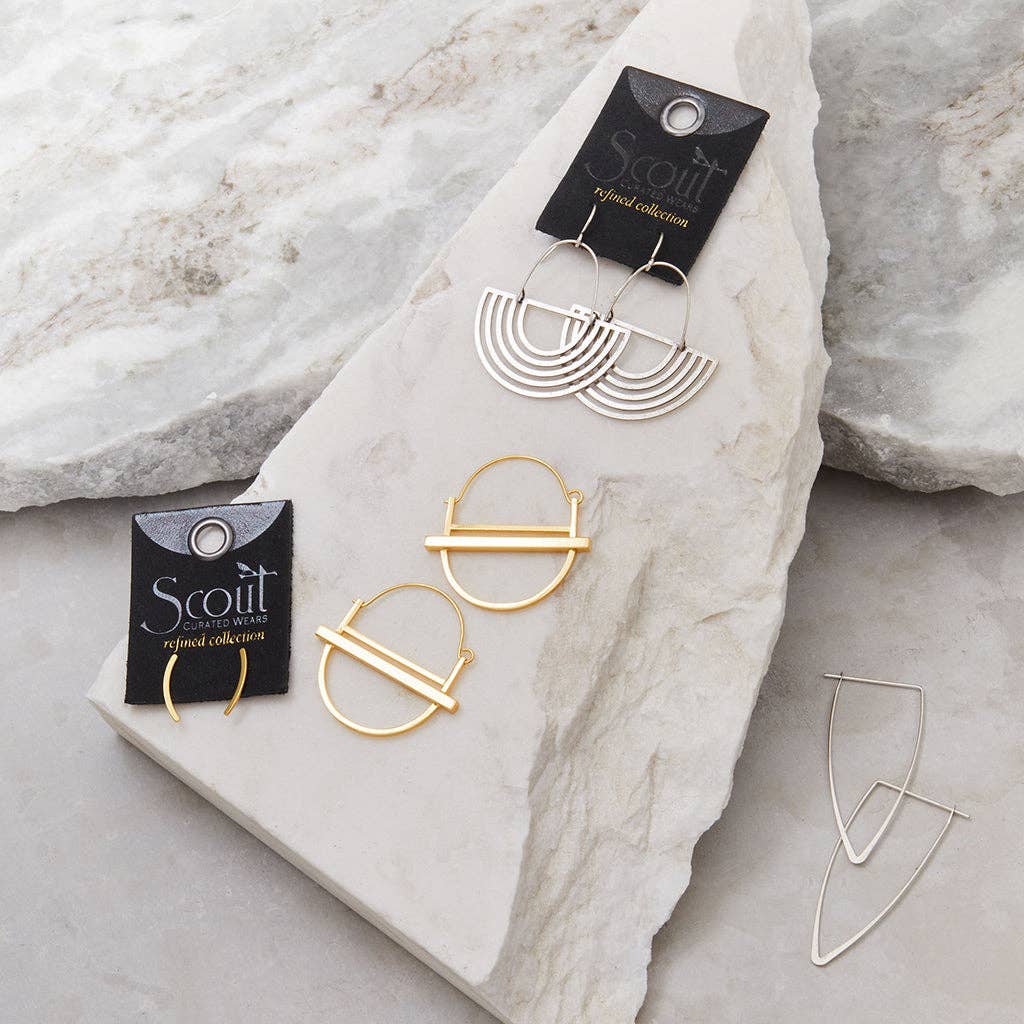 Refined Earring Collection - Solar Rays/Sterling Silver