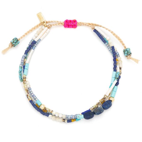 Mixed Media Bracelet - Truth/Lapis/Gold - Image 3