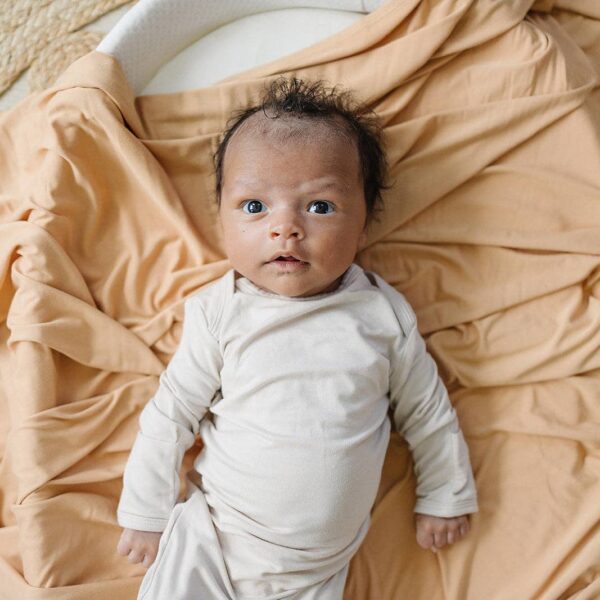 Natural Bamboo Knotted Gown: 0-3 Months - Image 5