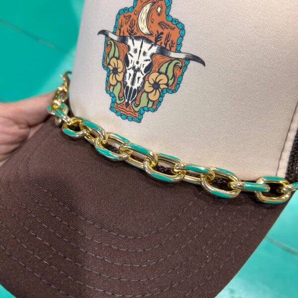 Chunky Teal Enamel Dipped Trucker Chain - Image 3