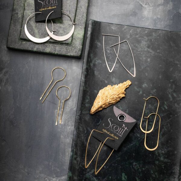 Refined Earring Collection - Crescent Hoop/Gold Vermeil - Image 3