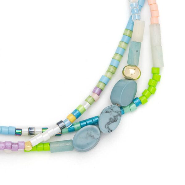Mixed Media Bracelet - Harmony/Blue Howlite/Gold - Image 3