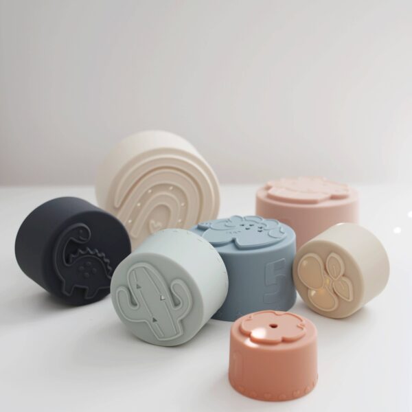 Classic Silicone Stacking Nesting Cups - Image 10