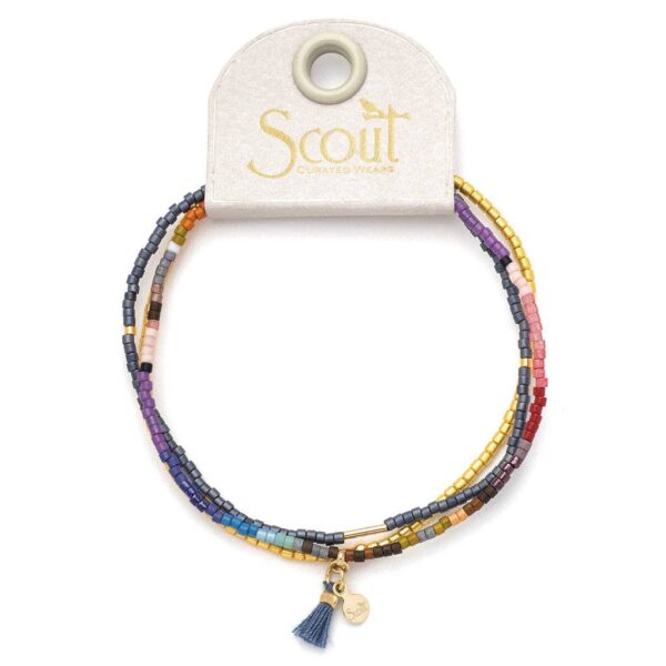 Chromacolor Miyuki Bracelet Trio - Dark Multi/Gold - Image 5