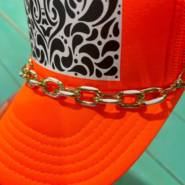 Chunky White Enamel Dipped Trucker Chain