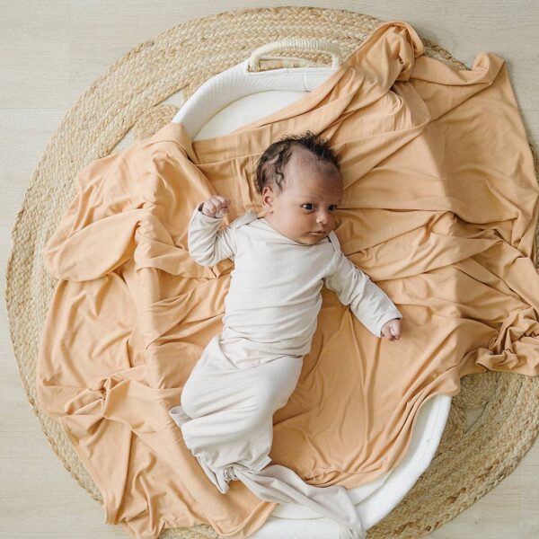Natural Bamboo Knotted Gown: 0-3 Months - Image 8