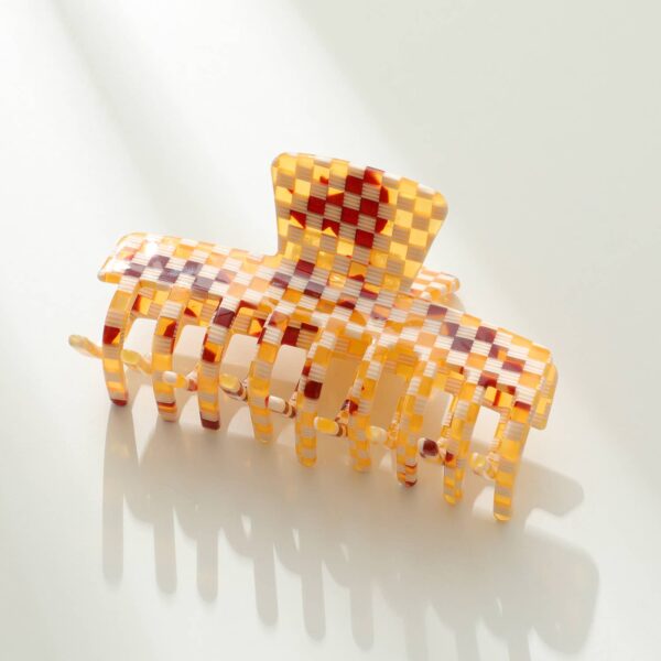 Adorro - Golden Checkerboard | Assorted Eco-Friendly Claw Clips - Image 4