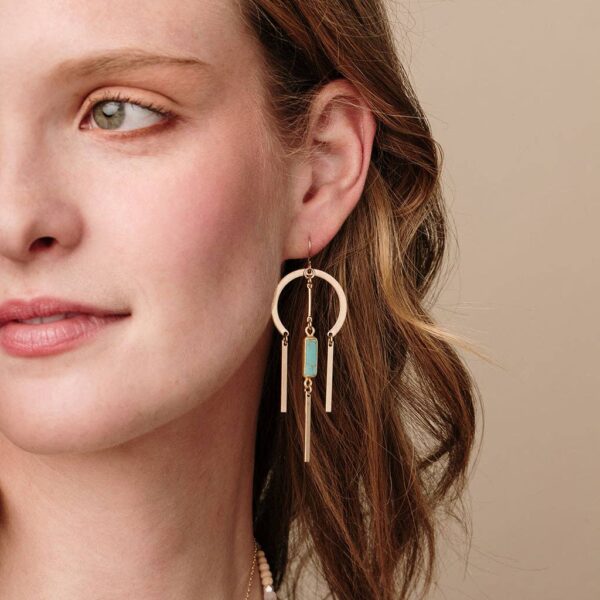 Dream Stone Earring - Labradorite/Gold - Image 3