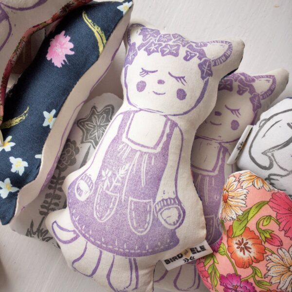 The Bird & Elephant - Pippa Woodland Plush Doll, Hand-Printed Textile - Image 7