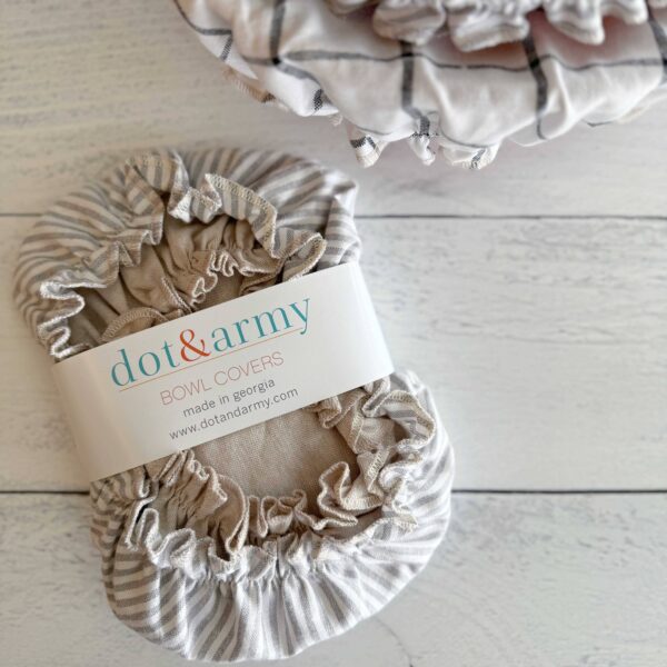 Dot and Army - Classic Reusable Fabric Bowl Covers- set of three - Image 3