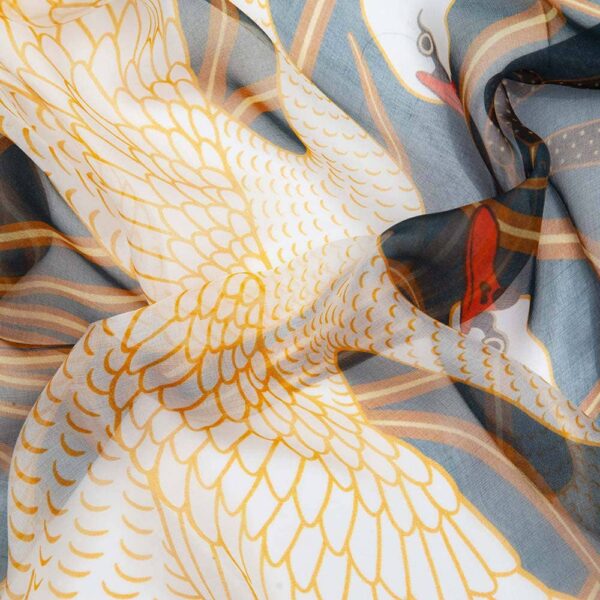 100% Pure Silk Scarf - Walter Crane The Swan - Image 2