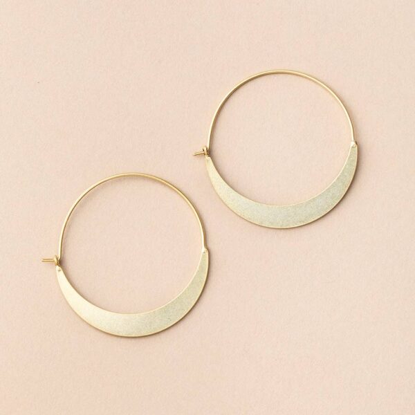 Refined Earring Collection - Crescent Hoop/Gold Vermeil - Image 4