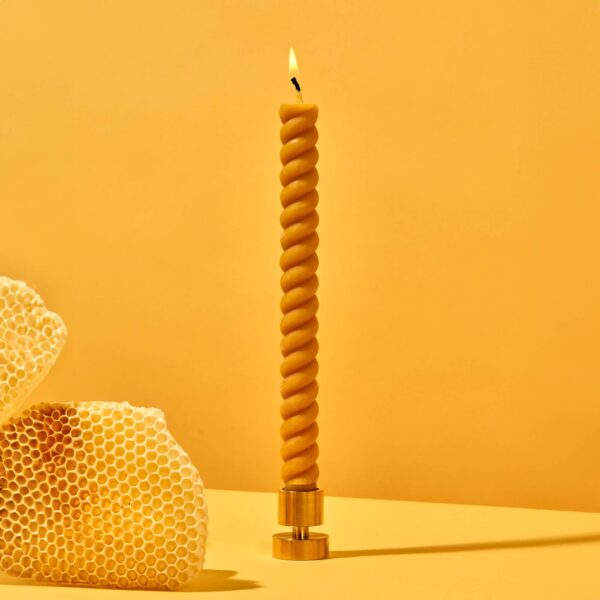 54 Celsius - Solid Brass Candle Holder - 1.6" Tall & Fits Standard Tapers - Image 3