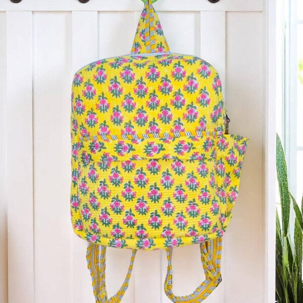Winona Yellow Floral Print Backpack