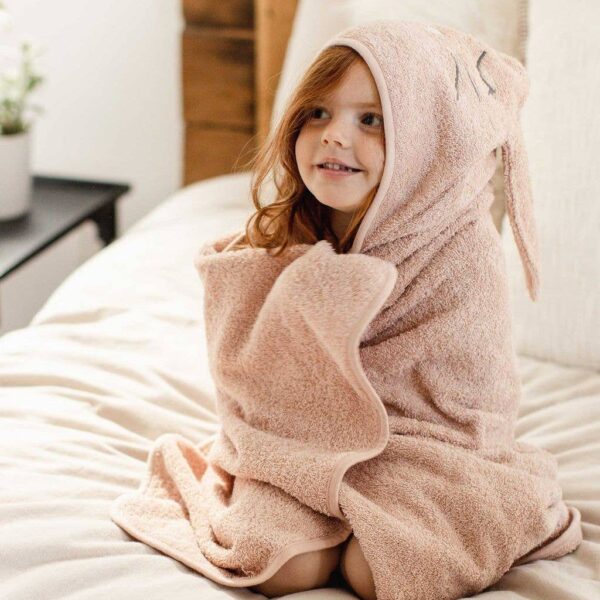 Organic Cotton Toddler Hooded Bunny Towel 50" x 26" - Image 3