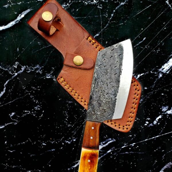 Handmade Carbon Steel Cleaver for Kitchen & Outdoor use by Titan International Knives TC-038 - Image 3
