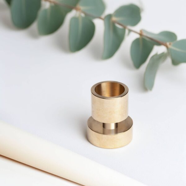 54 Celsius - Solid Brass Candle Holder - 1.6" Tall & Fits Standard Tapers - Image 4