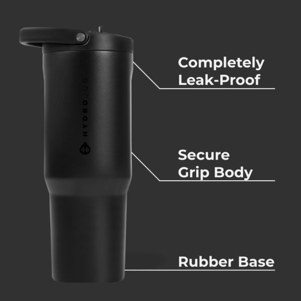 Black 40 oz Sport Water Bottle - Image 5