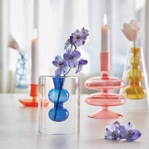 47th & Main- Amber Taper Candleholder - Image 2