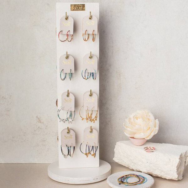 Chromacolor Miyuki Small Hoop - Cobalt Multi/Gold - Image 5