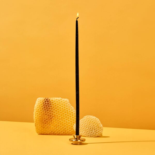 54 Celsius - Thin 100% Pure Beeswax Candles (7 Pack) - 12" Tall, Black - Image 4