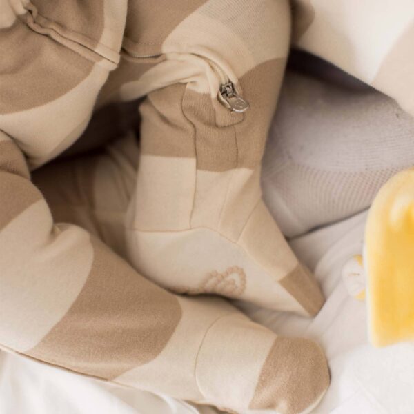 Rugby Stripe Mommy & Me Matching Sleep & Play: Oat, 3-6 Months - Image 8