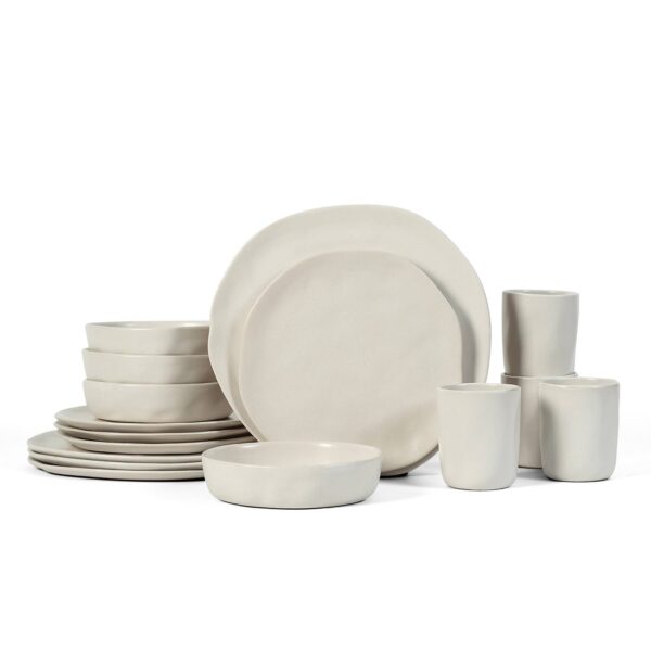 Hekonda Stoneware Dinnerware Set - Beige - Image 4