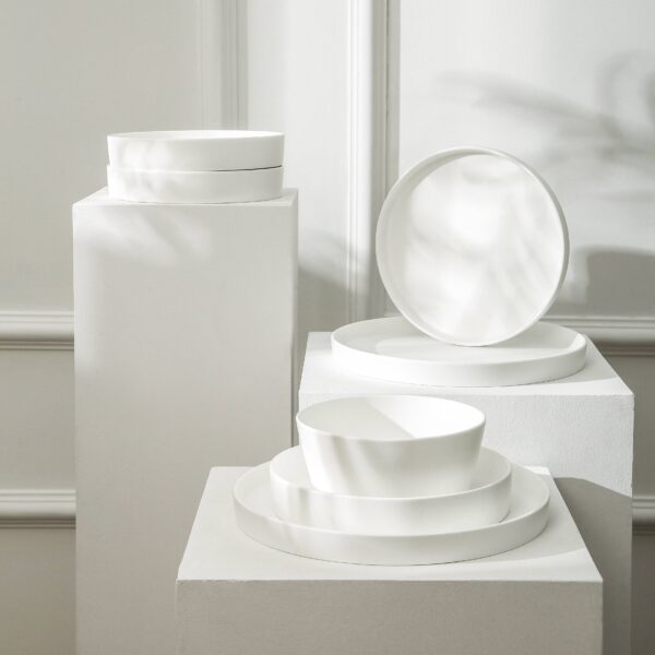 Fosca Bone China Dinnerware Set - Matte White - Image 2