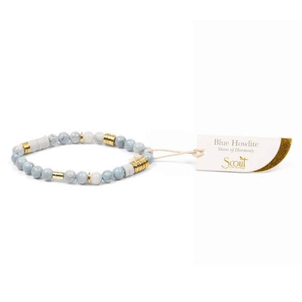 Intermix Stone Stacking Bracelet - Blue Howlite - Image 5