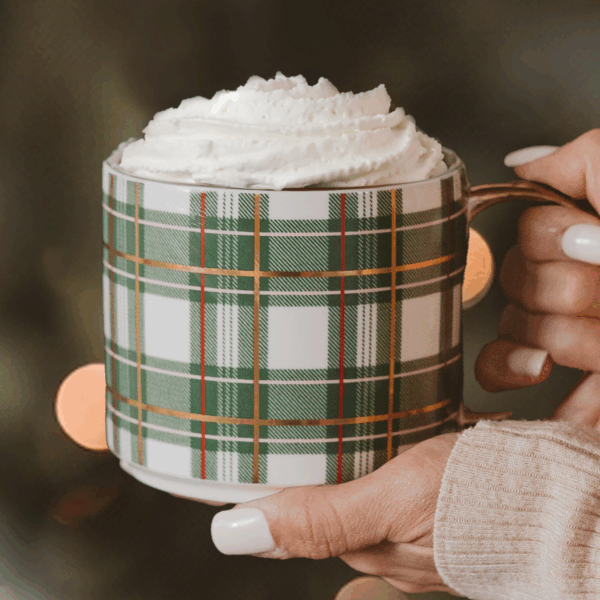 *NEW* Green Plaid Coffee Mug - Christmas Decor & Gifts - Image 3