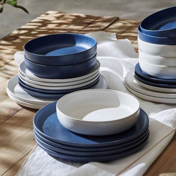 Macchio Stoneware Dinnerware Set - White Matte - Crafted in Portugal - Scratch-Resistant - Image 11