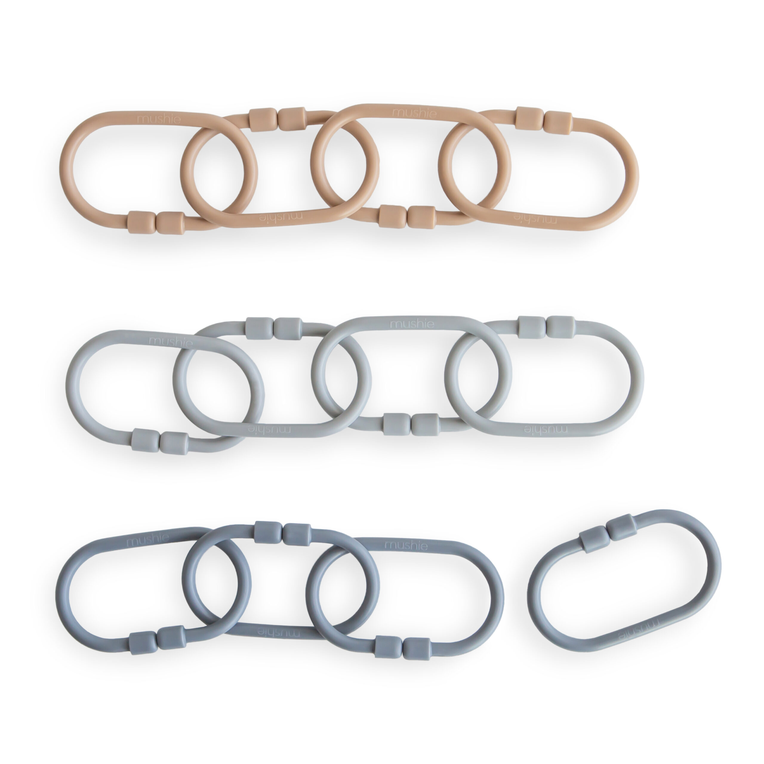 Chain Link Rings  Natural/Stone/Tradewinds