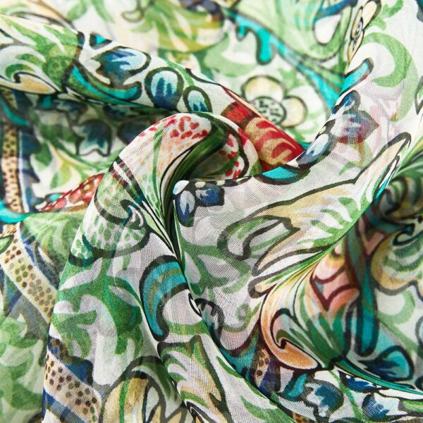 100% Pure Silk Scarf - William Morris Golden Lily - Image 5