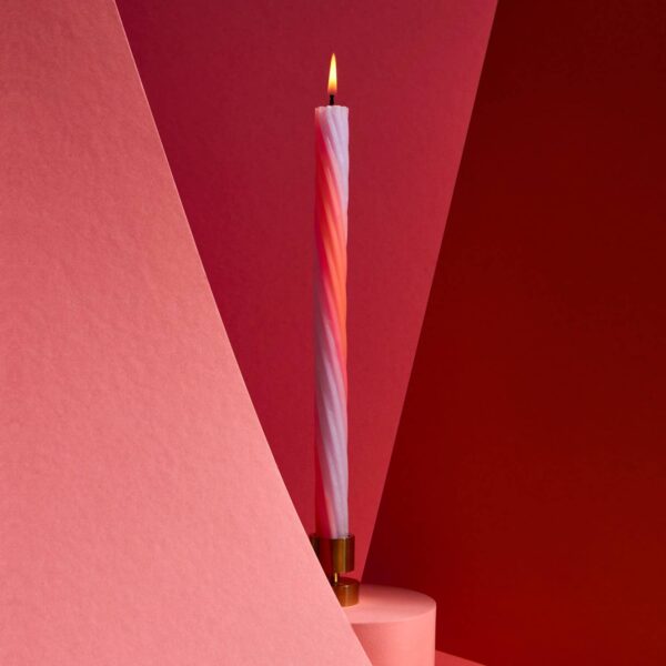 54 Celsius - Rope Candles - Orange (2 Pack) - 11" Vibrant Taper Candles - Image 4