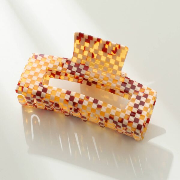 Adorro - Golden Checkerboard | Assorted Eco-Friendly Claw Clips - Image 7