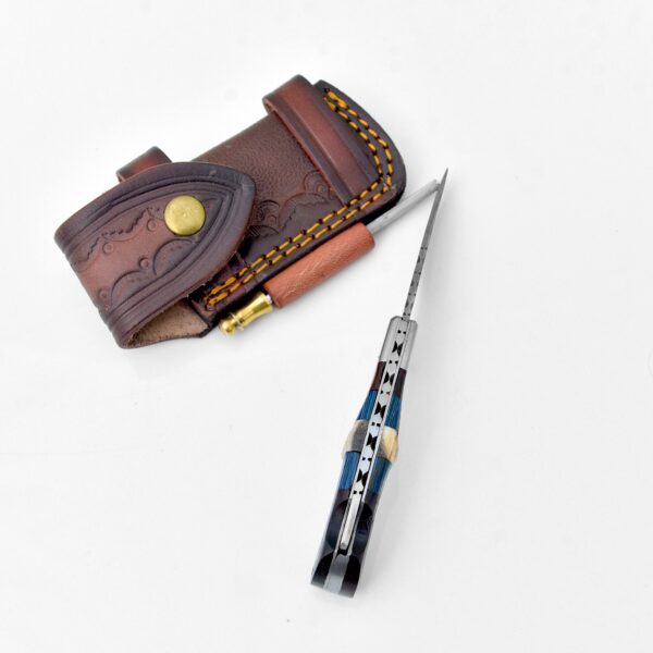 Damascus steel pocket knife Limited Run TF-071 - Image 2