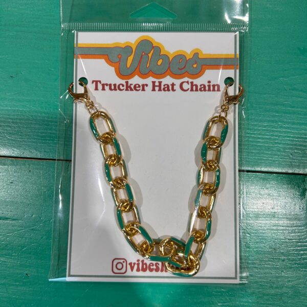 Chunky Teal Enamel Dipped Trucker Chain - Image 2