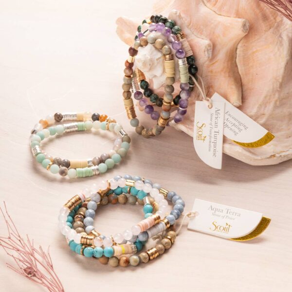 Intermix Stone Stacking Bracelet - Rose Quartz - Image 7