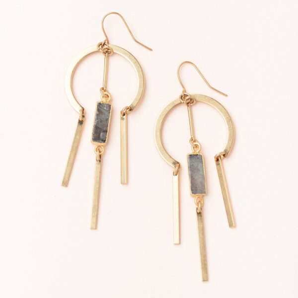 Dream Stone Earring - Labradorite/Gold - Image 5