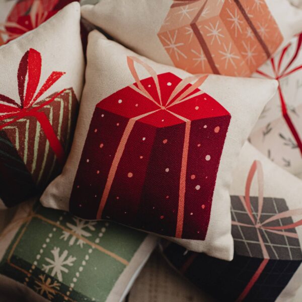 Nordic Mini White with Green Leaves  | 8x8 Set of 6 Pillows, Cover & Insert - Image 8