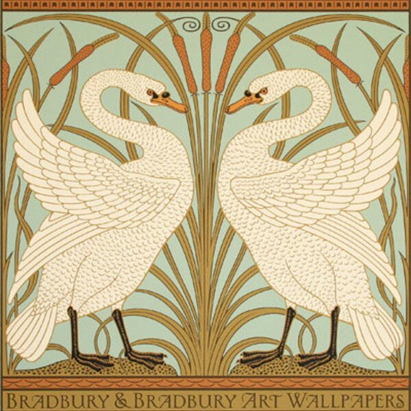 100% Pure Silk Scarf - Walter Crane The Swan - Image 6