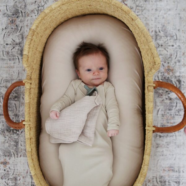 Natural Bamboo Knotted Gown: 0-3 Months - Image 11