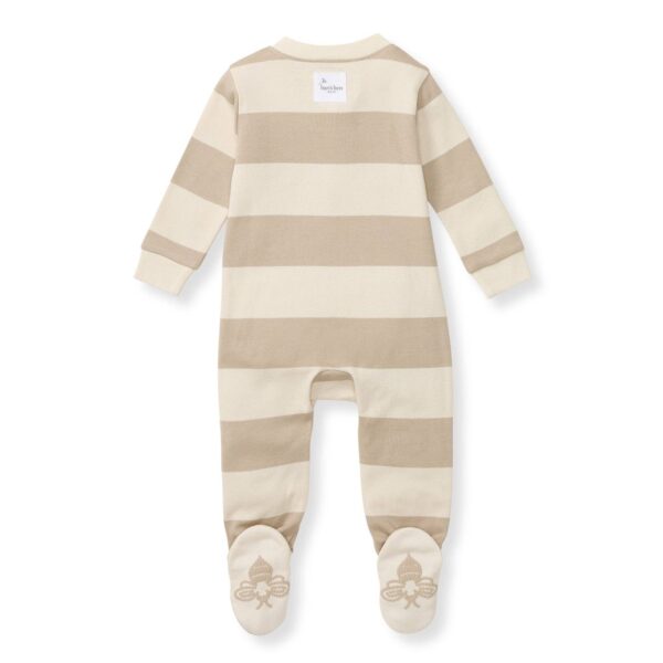 Rugby Stripe Mommy & Me Matching Sleep & Play: Oat, 3-6 Months - Image 10