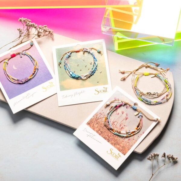 Mixed Media Bracelet - Sky/Turquoise/Silver - Image 8