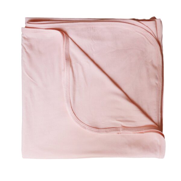Blush Pink Bamboo Swaddle Blanket - Image 6