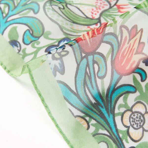 100% Pure Silk Scarf - William Morris Golden Lily - Image 7