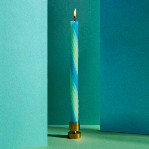54 Celsius - Rope Candles - Mint (2 Pack) - 11" Vibrant Taper Candles - Image 5
