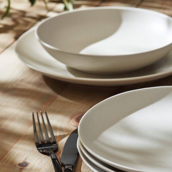 Semplice Stoneware Dinnerware Set - White Matte - Crafted in Portugal - Image 4